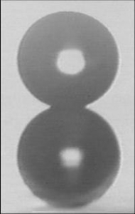 Droplet on etched surface