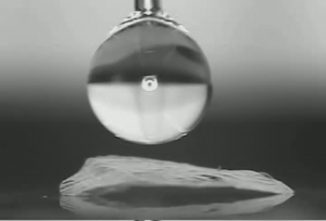 Teflon wrapping a waer droplet